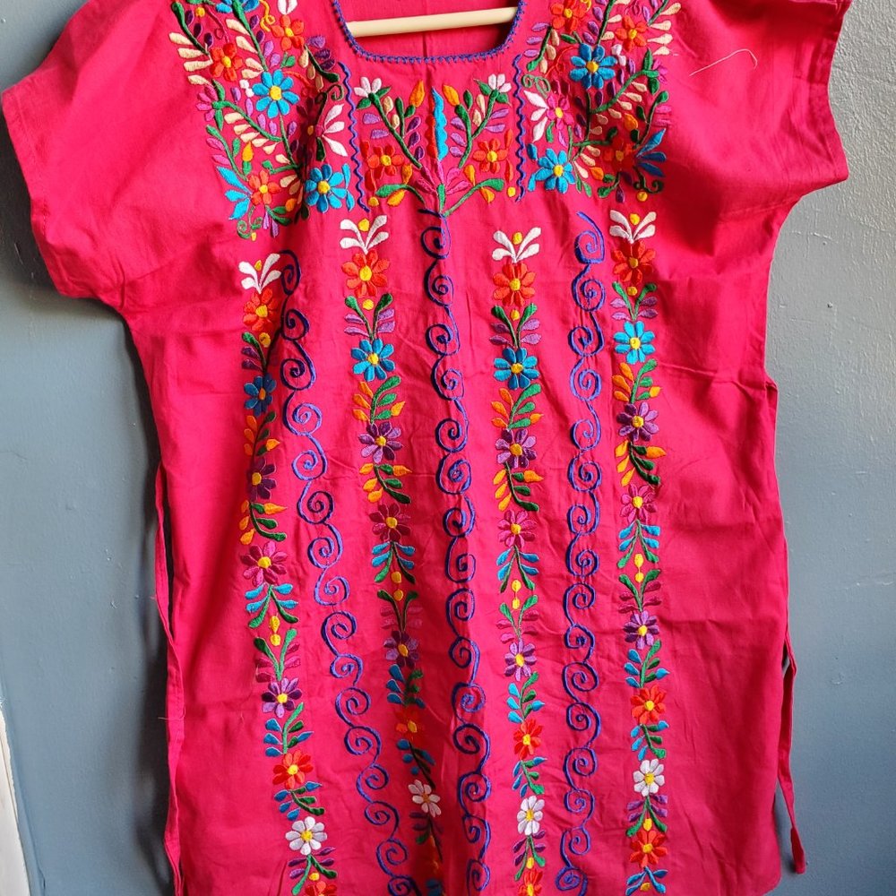 Pink Mexican Artisanal Dress - Picture 3 of 5